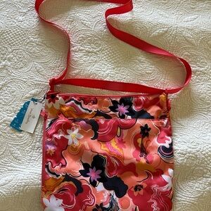 Vera Bradley Vibrant Floral Crossbody Bag - Red and Pink